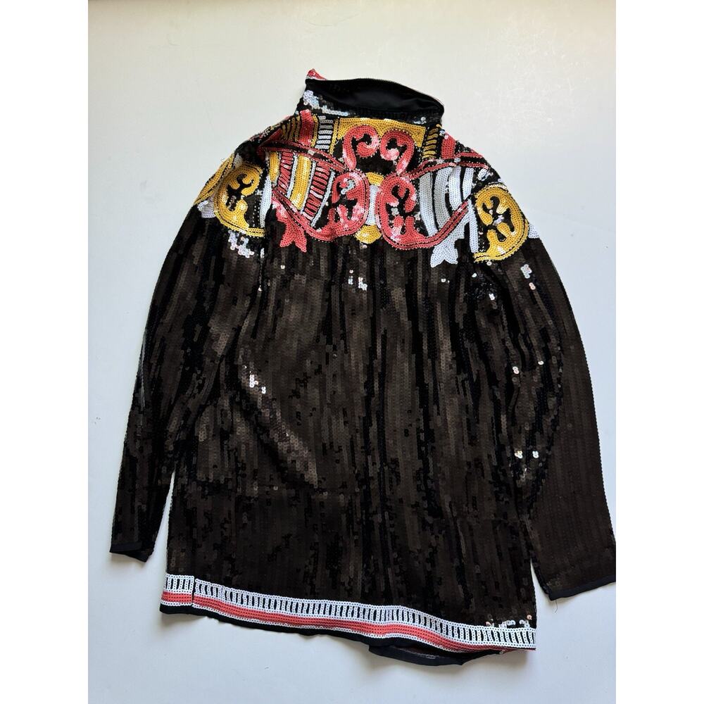NASTY GAL Country Star Western Sequin Shirt Size 4 - Picture 2 of 5